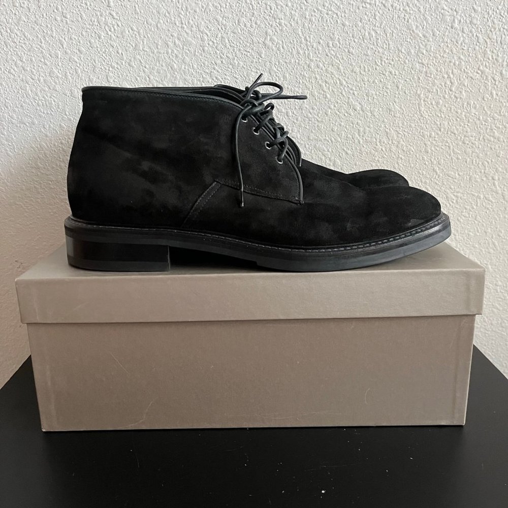 NIB Giorgio Armani Men's Black Suede Chukka Boots Size 11 Style X2M138